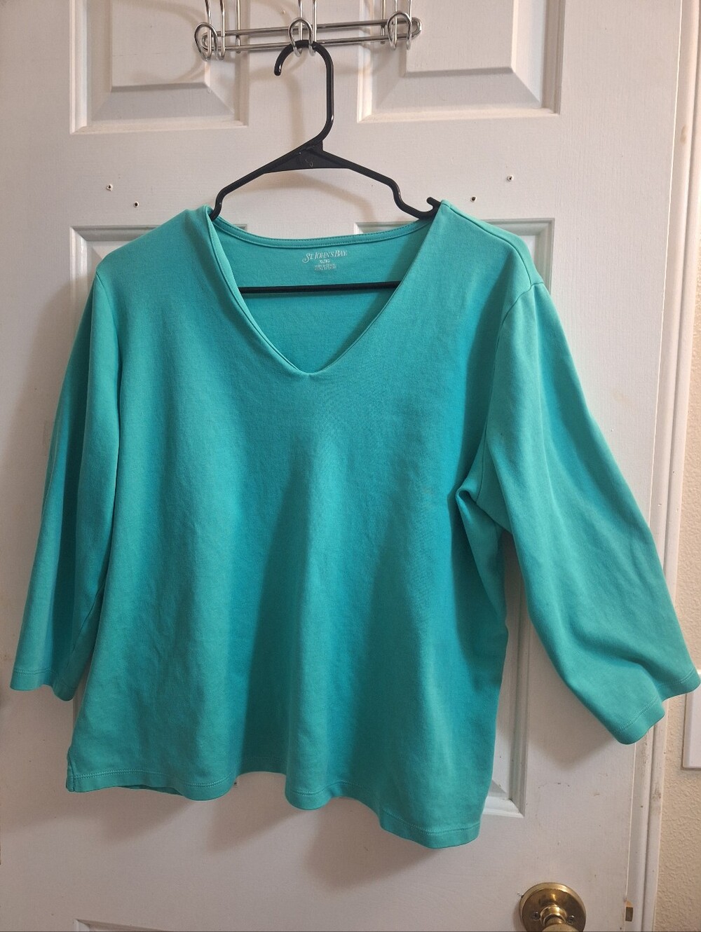 St John's Bay Women's 3/4 Sleeve Top XL